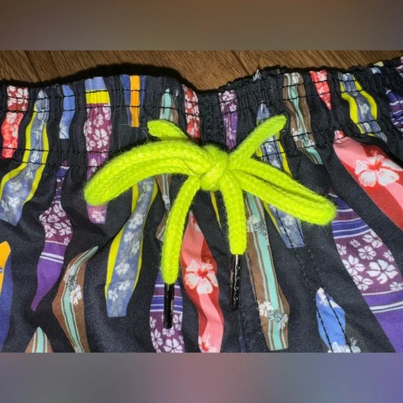 Spicy Tuna Surf Board Pattern Swim Trunks Size Large - Picture 4 of 9
